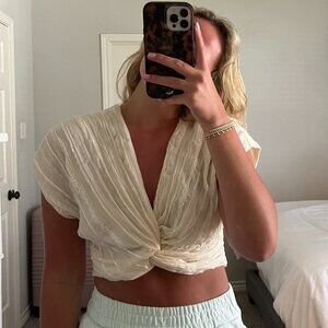 Zara Champagne Crop Top